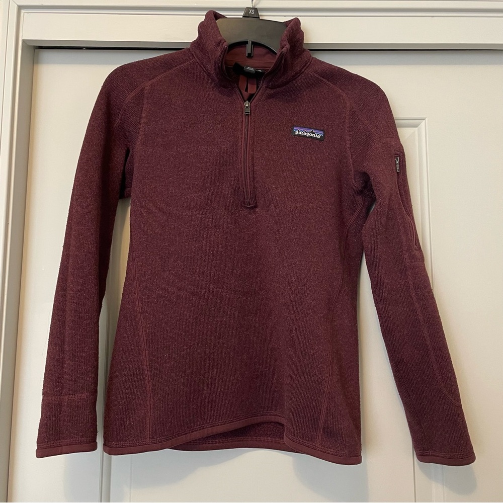 Patagonia Women’s Better Sweater Quarter Zip XS Maroon Sweater Dark Red Oxblood